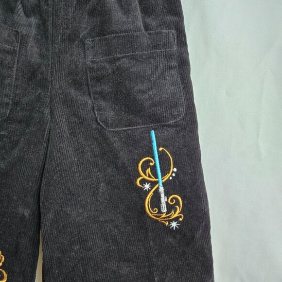 Star‎ Wars Rebel Icons Black Embroidered Toddler Girls Corduroy Overalls 4T New - Picture 5 of 9